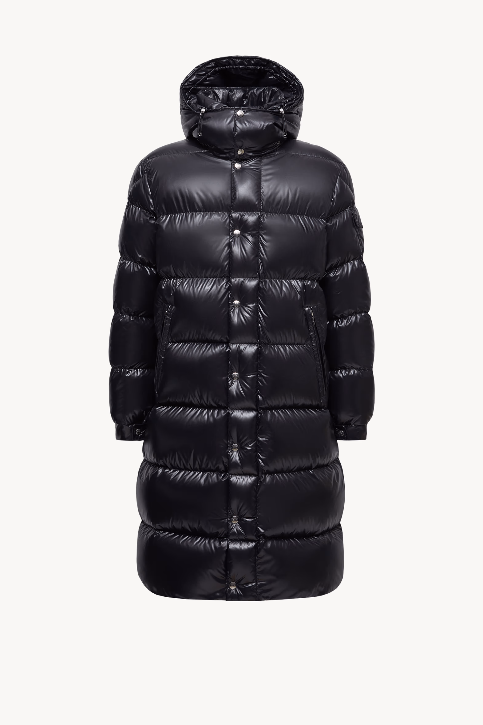 Doudoune longue à capuche et matelassage en carré Hanoverian Hommes Noir Moncler 2